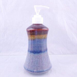 Stoneware Pottery Bathroom Soap Holder Kitchen Liquid Dispenser Unique Glazed